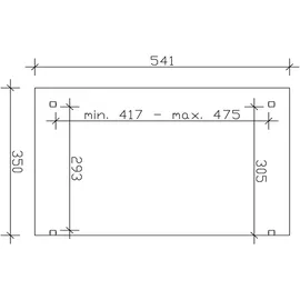 SKANHOLZ Sanremo 541 x 350 cm Leimholz schiefergrau