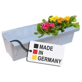Buri Europaletten Blumenkasten 13,3 x 37,3 x 9,9 cm Weiß