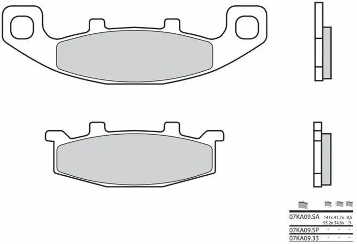 Brembo S.p.A. Wegremblokken koolstofkeramiek - 07KA0933