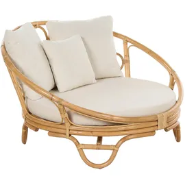 Beliani Sonneninsel 2er Set Loungemöbel beige