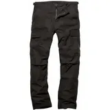 Vintage Industries Cargohose Vintage Industries Klassisch Schwarz XS