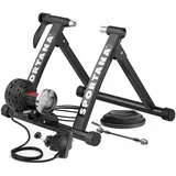 Sportana SPORTANA® Rollentrainer Fahrrad - 6 Gänge, 26-28 Zoll, bis 150 kg belastbar, Stahlrahmen, geräuscharm, klappbar, Magnetrolle, Fahrradtrainer für Indoor-Heimtraining, Trainingsständer für Fahrrad