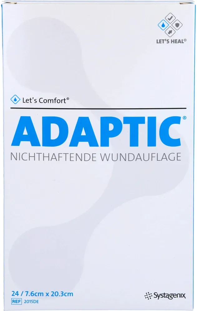 Adaptic 7,6x20,3 cm feuchte Wundauflage 2015 24 St