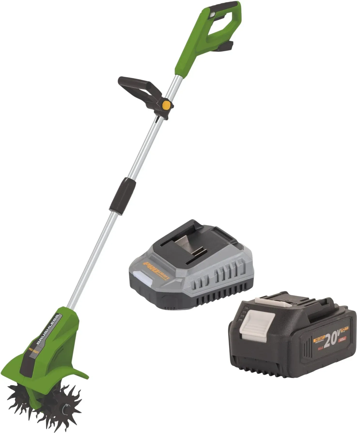 Procraft CT20bb Akku Kultivator 20 V 224 mm Brushless + 1x Akku 4,0 Ah + Ladegerät