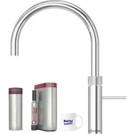 Quooker Fusion Round verchromt & PRO3 & CUBE Spudelwasser