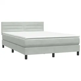 vidaXL Boxspringbett 160 x 220 cm Hellgrau
