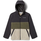 Columbia Boy's Steens Mountain Novelty Hooded Fleece Pullover, Ancient Fossil, Stone Green, Shark, XS
