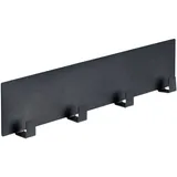 Wenko Magnetische Hakenleiste Ima mit 4 Haken Schwarz