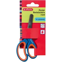 Herlitz Bastelschere Design 13cm rund farbig sortiert, Linkshänder,
