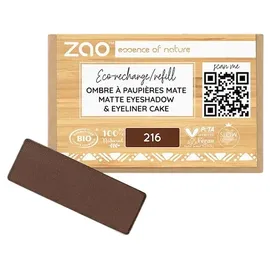 Zao Augen Lidschatten-PrimerMatte Eyeshadow Refill 216, Brown 1,3 g
