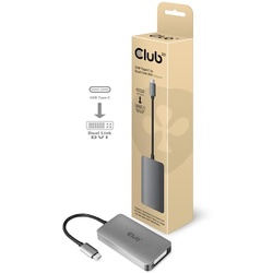 Club 3D USB Typ C zu Dual Link DVI-I Aktiver Adapter