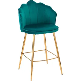 SalesFever Barhocker 2er Set 52 x 100 x 54 cm Grün/Gold
