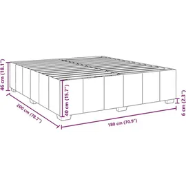 vidaXL Boxspringbett 180 x 200 cm Schwarz