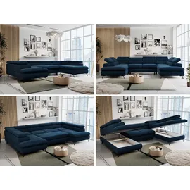 MKS Meble Eckcouch Velvet 2-Sitzer Dunkelblau