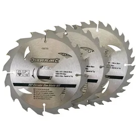 Silverline Hartmetall Kreissägeblätter Set 160 x 30 mm 3 Stück