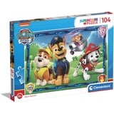 CLEMENTONI - 27177 - Supercolor Puzzle - Paw Patrol - Puzzle 104 Teile Ab 6 Jahren, Buntes Kinderpuzzle Mit Besonderer Leuchtkraft & Farbintensität, Geschicklichkeitsspiel Für Kinder