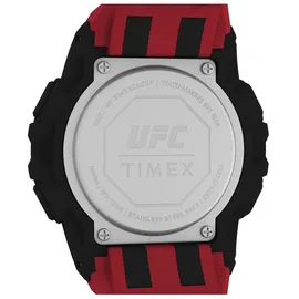 Timex UFC Rush Herren-Armbanduhr, 52 mm, rotes Armband, digitales Zifferblatt, schwarzes Gehäuse TW5M59200