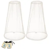 Namalu 2 Stück Mückennetz Kopfnetz Moskito Kopfnetz mit Tragetasche Fliegennetz für Gesicht für Outdoor Wandern Camping Imkerei Fliegen Midges Insekten(Beige)