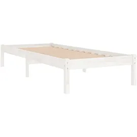 vidaXL Massivholzbett 100 x 200 cm Weiß