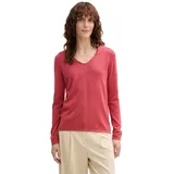 Front Logo Coin Pullover Mit V-ausschnitt Berry Red XL