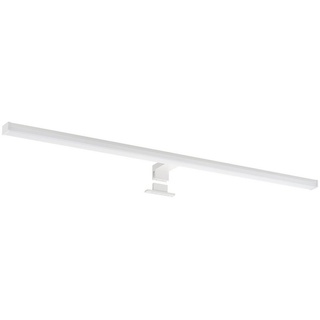 sebson LED Spiegelleuchte 90cm Bad IP44 - Aufbauleuchte + Klemmleuchte, neutralweiß 4000K 15W Aluminium, Schminklicht, Spiegellampe Weiß 900x98x44mm