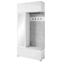 P & B Tejo Garderobe 115x232x37,5 cm Weiß