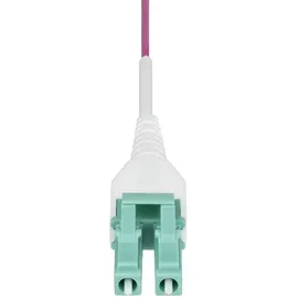 Startech StarTech.com 2m LC/LC (UPC) OM4 Multimode Glasfaserkabel, Erika Violett, 50/125 40G/100G, LOMMF/VCSEL, Uniboot LWL Patch-Kabel OFNR LWL Kabel