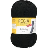Regia Wolle 4-fädig Schwarz 50 g