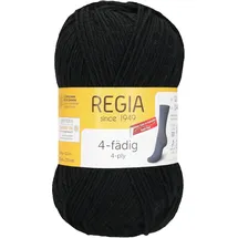 Regia Wolle 4-fädig Schwarz 50 g