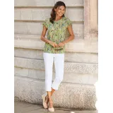 Sieh an! Kurzarm-Shirt in lindgrün-khaki-bedruckt | Gr.: 52