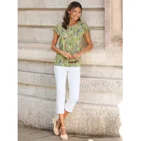 Sieh an! Kurzarm-Shirt in lindgrün-khaki-bedruckt | Gr.: 52