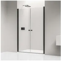 Bernstein NT218 Nischendusche mit Doppelpendeltüren 96 x 195 cm Schwarz matt/ESG 6 mm