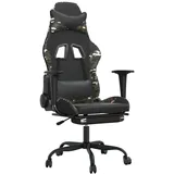 vidaXL Gamingstuhl mit Massage Fußstütze Schwarz Tarnfarben Kunstleder Modell 2
