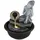 GLOBO Brunnen Fontana Buddha Kunststoff Schwarz Matt