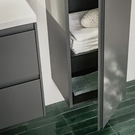 Laufen Lani Hochschrank 35,5 x 165 x 33,5 cm Verkehrsgrau Glas/MDF