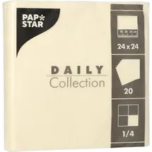 Papstar Servietten Daily Collection champagner 2-lagig 24,0 x 24,0 cm, 20 St.
