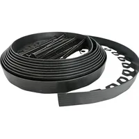 EraGreen Rasenkante 10m x 4cm - Beetumrandung aus Kunststoff inkl. Befestigungsstiften - Mähkante in schwarz - Gehweg Terassen Abgrenzung - Raseneinfassung