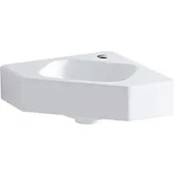 Geberit iCon Eck-Handwaschbecken 124729600 46x33cm, mit Hahnloch, ohne Überlauf, weiß KeraTect