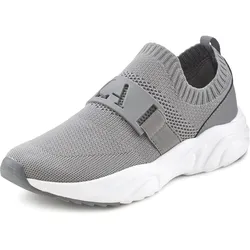 Sneaker LASCANA ACTIVE, Damen, Gr. 43, grau, Obermaterial: 100% Textilmaterial. Futter: 100% Textilmaterial. Decksohle: 100% Textilmaterial. Laufsohle: 100% Synthetik, unifarben, modisch, Schuhe Socksneaker Slip-on-Sneaker Sneaker low, Halbschuh, Freizeitschuh, Slipper, Chunky Sohle VEGAN
