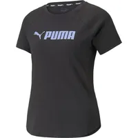 Puma Fit Logo Tee, Damen schwarz - L