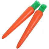 Hoement 2stücke Silikon Backpinsel Und Grillbürste Hitzebeständig Flexible Borsten Für Gleichmäßiges Bestreichen Ergonomischer Griff Geeignet Für Barbecue Backen Und Küche Für Familie