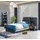 JV Möbel Kinderbett 3tlg. Schlafzimmer Set 90 x 200 cm Holz blau