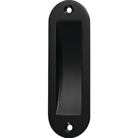 Hermeta Schiebetürmuschel Alu.schwarz pulv.ov.2xD.5mm L.120mm B.40mm HERMETA