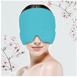 FEELVIT Schlafmaske Anti-Migräne Maske Relief Cap, Anti-Kopfschmerz, Migräne Maske + Anleitung, Linderung und Entspannung mit Wärme-/Kältetherapie blau