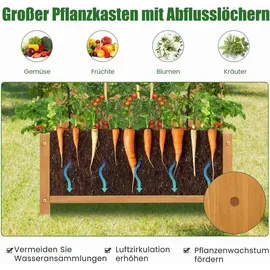 Costway Spalier mit Blumenkasten 60 x 30 cm Orange