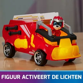 Paw Patrol Mighty Kinofilm Fahrzeug von Marshall mit Welpenfigur Rot/Gelb