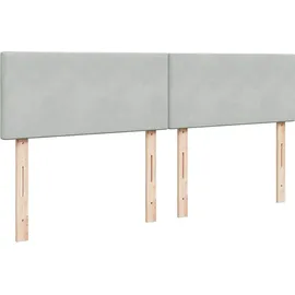 vidaXL Boxspringbett 180 x 200 cm Hellgrau