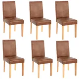 MCW Esszimmerstuhl Littau Textil braun 6er Set