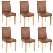 MCW Esszimmerstuhl Littau Textil braun 6er Set