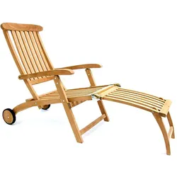 Gartenliege Sunrise Teakholz 150x56x77/95cm